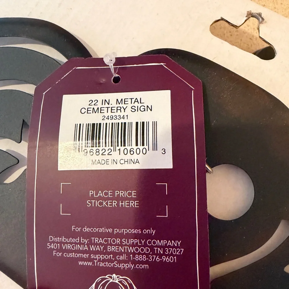 Old Soul Cemetery Metal Wall Art/Sign - Black and Brown - Picture 3 of 3